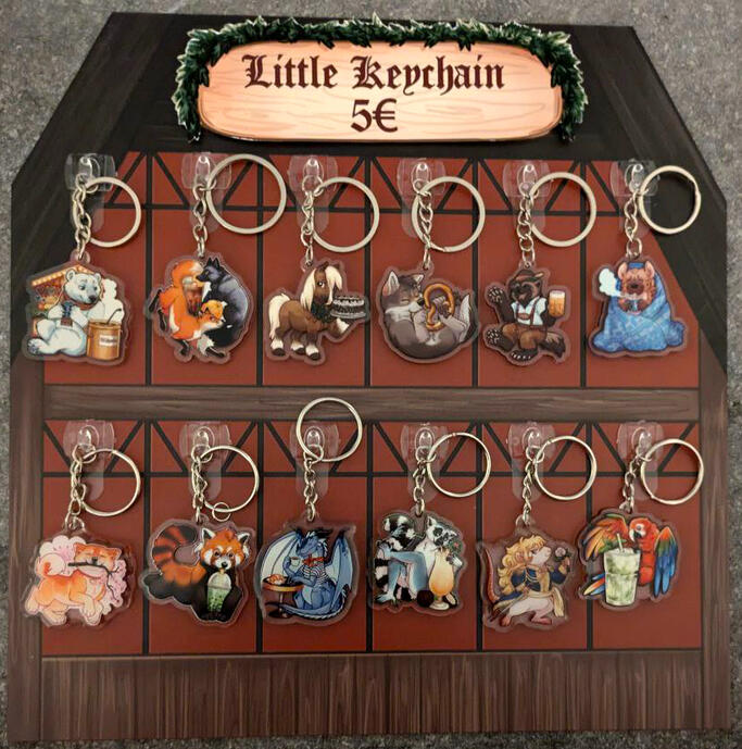 Small acrylic keychains