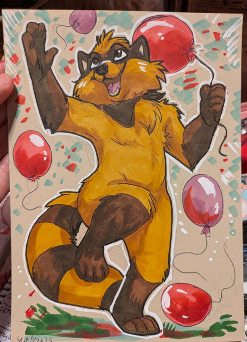 Colored fullbody furry character sketches