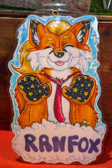 Laminated badge half-body