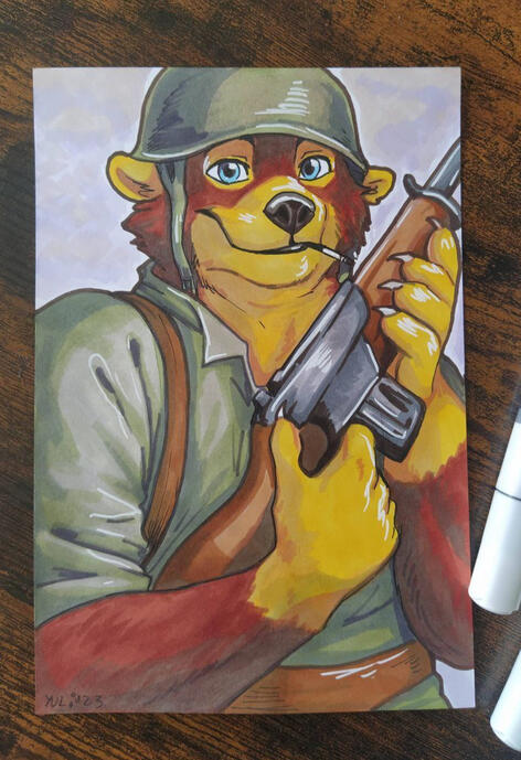 Clean half-body commission