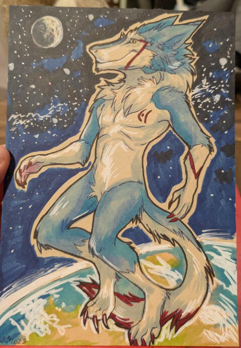 Colored fullbody furry character sketches