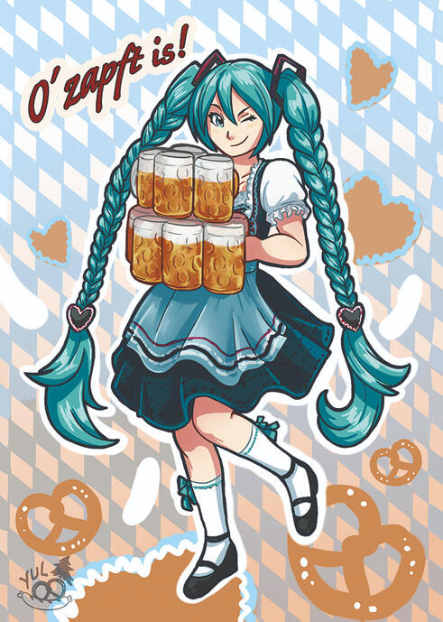 Oktoberfest Miku A5 print